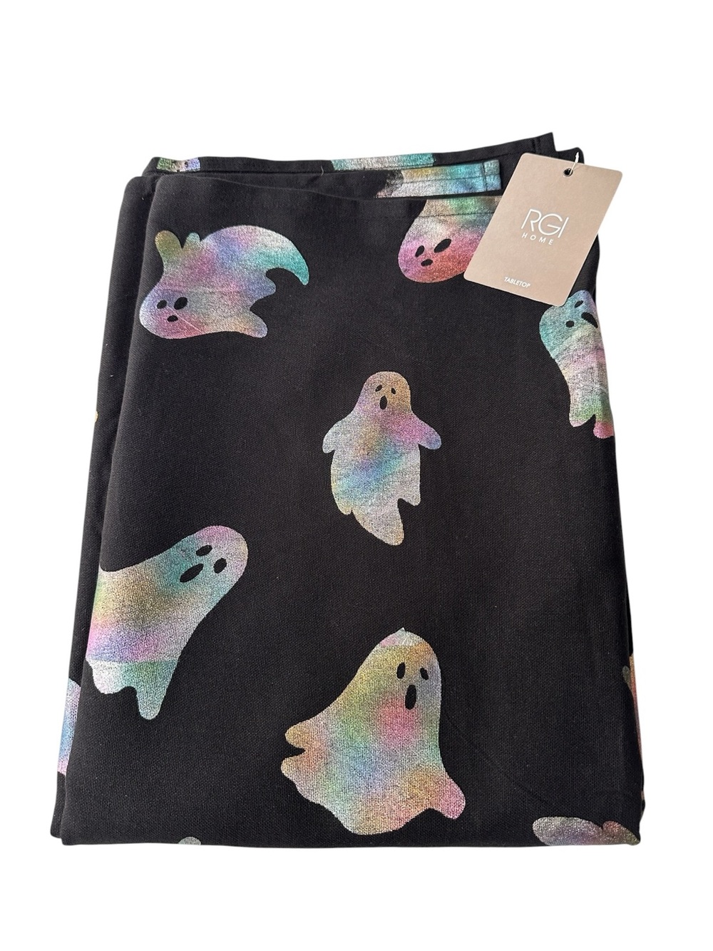 Halloween Tablecloth Iridescent Ghosts 62” x 84” – New